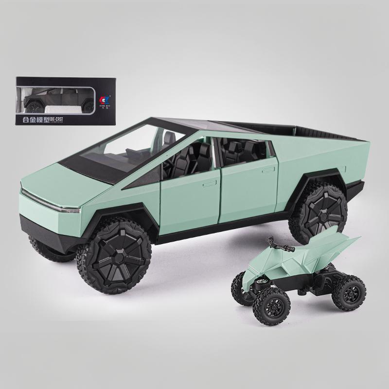 1/24 Tesla Cybertruck SUV Off Road Alloy Diecast Metal Model Boutique Decorations Trendy Toys Ornaments Holiday Gift for Boyfriend Boy