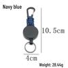 Portable Retractable Steel Wire Keychain with Belt Clip