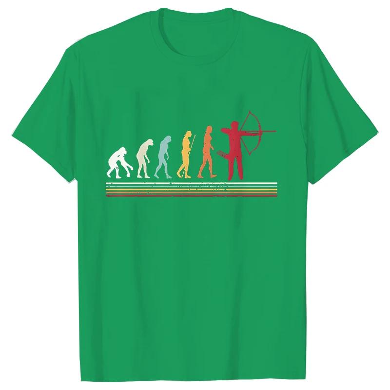Archer Archery Evolution T-shirt for Unisex Summer Hunting Bow Arrows Archer Funny Graphic Tops Oversized Clothing Streetwear