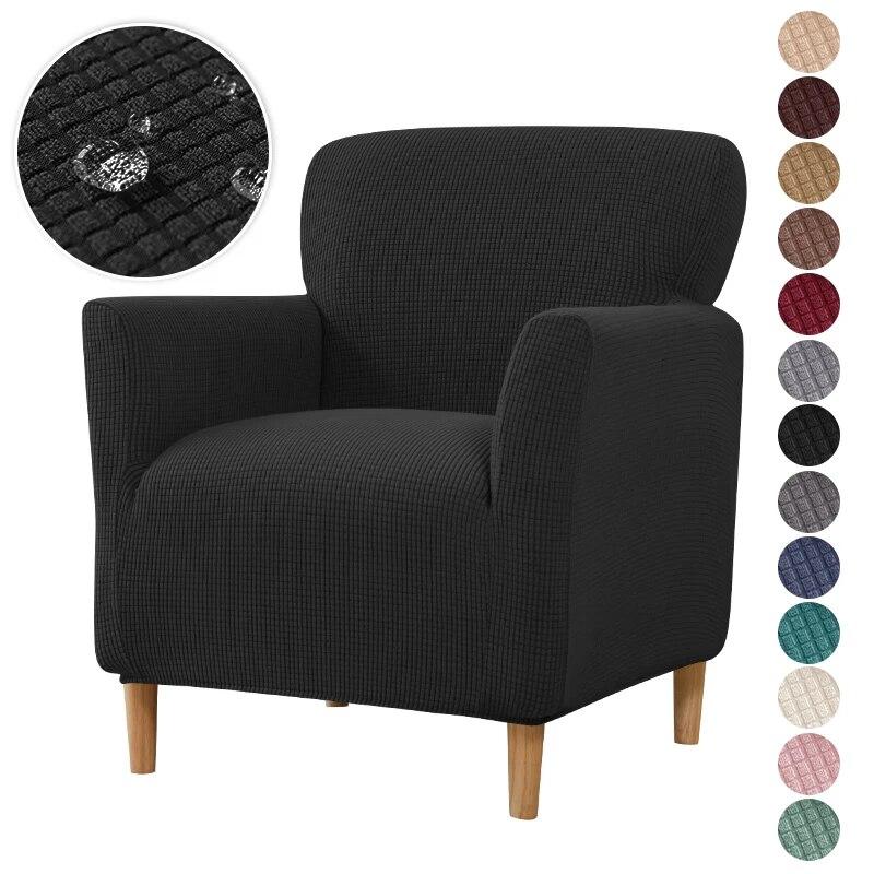 Waterproof Armchair Cover Stretch Single Sofa Slipcover Soft Elastic Single Small Chair Seater Sofa Covers For Home Club Hotel
