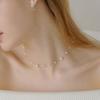HAS HLD028 Silver Chain pearl necklace