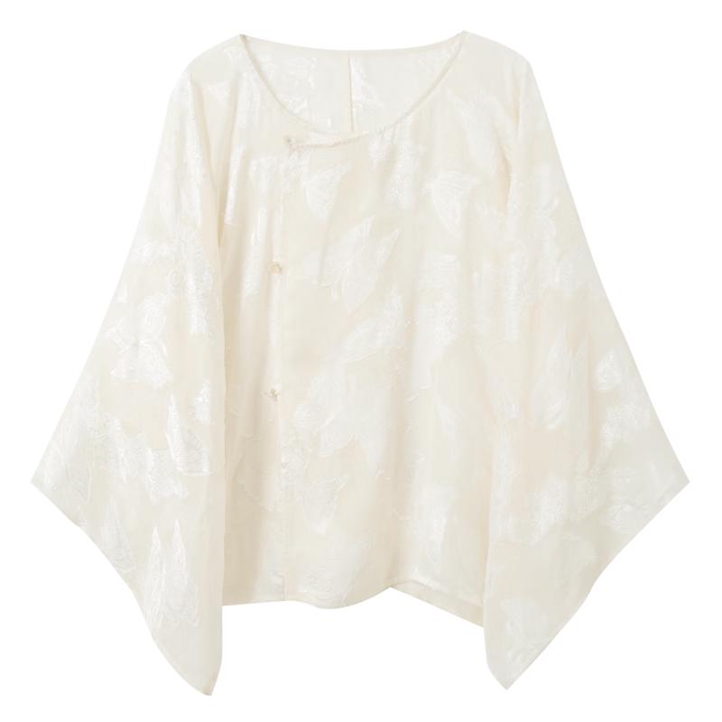 Sancai New Chinese Style Cut-out Blouse XL