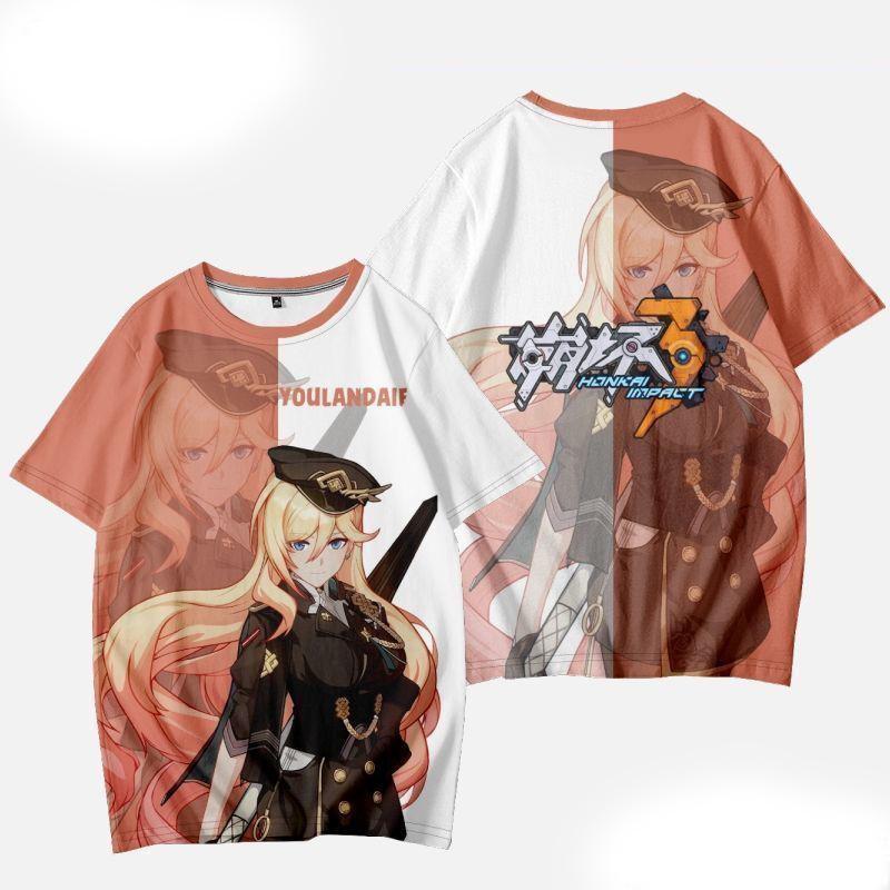 Games Honkai Impact 3rd T-shirts 3D Print Kid Anime Tee Men Women Short Sleeve O-Neck T Shirt Harajuku Cosplay Y2k Tops Clothing