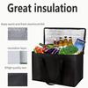 Large Insulated Grocery Bags Reusable Grocery Tote Soft Cooler Bag Hot  Cold Takeout Or Food Delivery Bag Lightweight Foldable