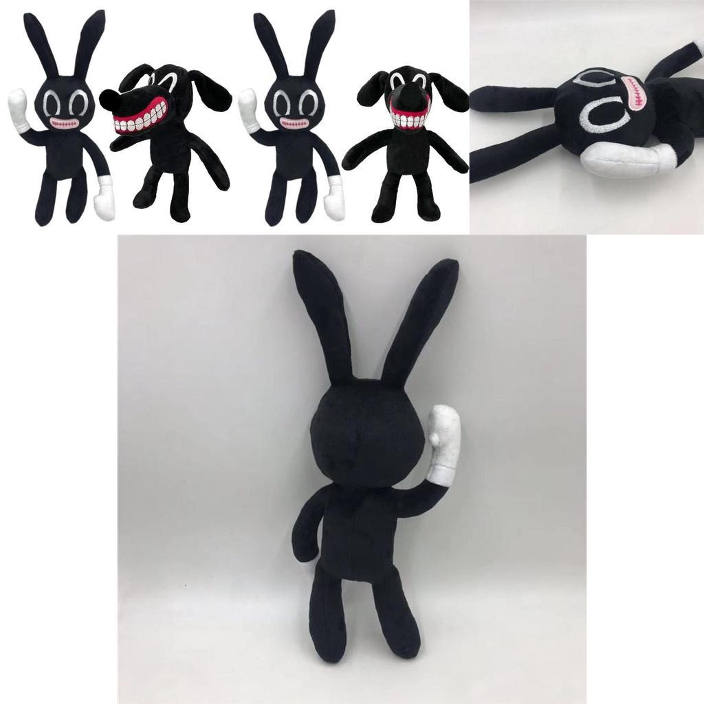 Adorable And Spooky Siren Head Horror Black Bunny Plush Stuffed Doll For Kids