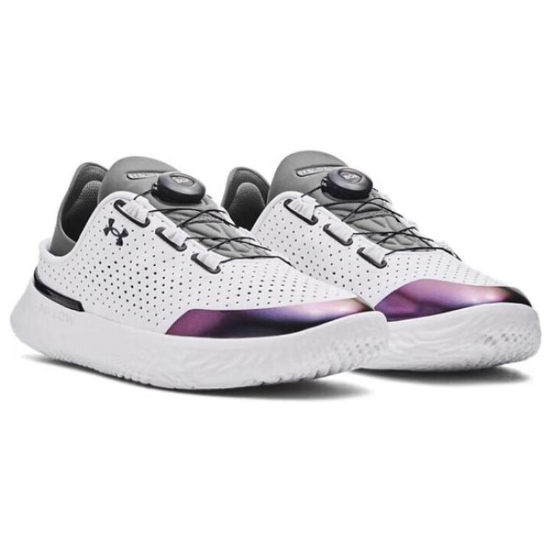 Under Armour Cushioning And Breathable Low Top Casual Shoes Unisex White Black Sneakers 3027049-121