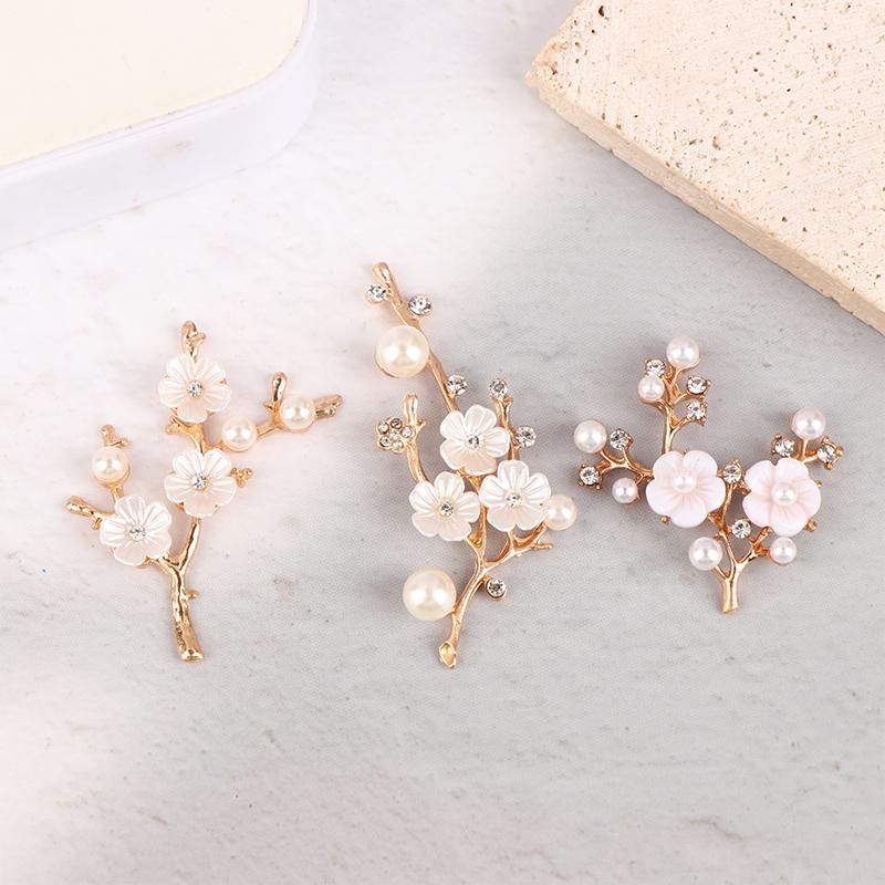 2Pcs Alloy Branch Flower Accessories Antiquity Hairpin Clothing Hair Accessories Diy Material