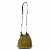 ASSOB Water Proof Suede Mini Drawstring Shoulder Drawstring Khaki Bag,
