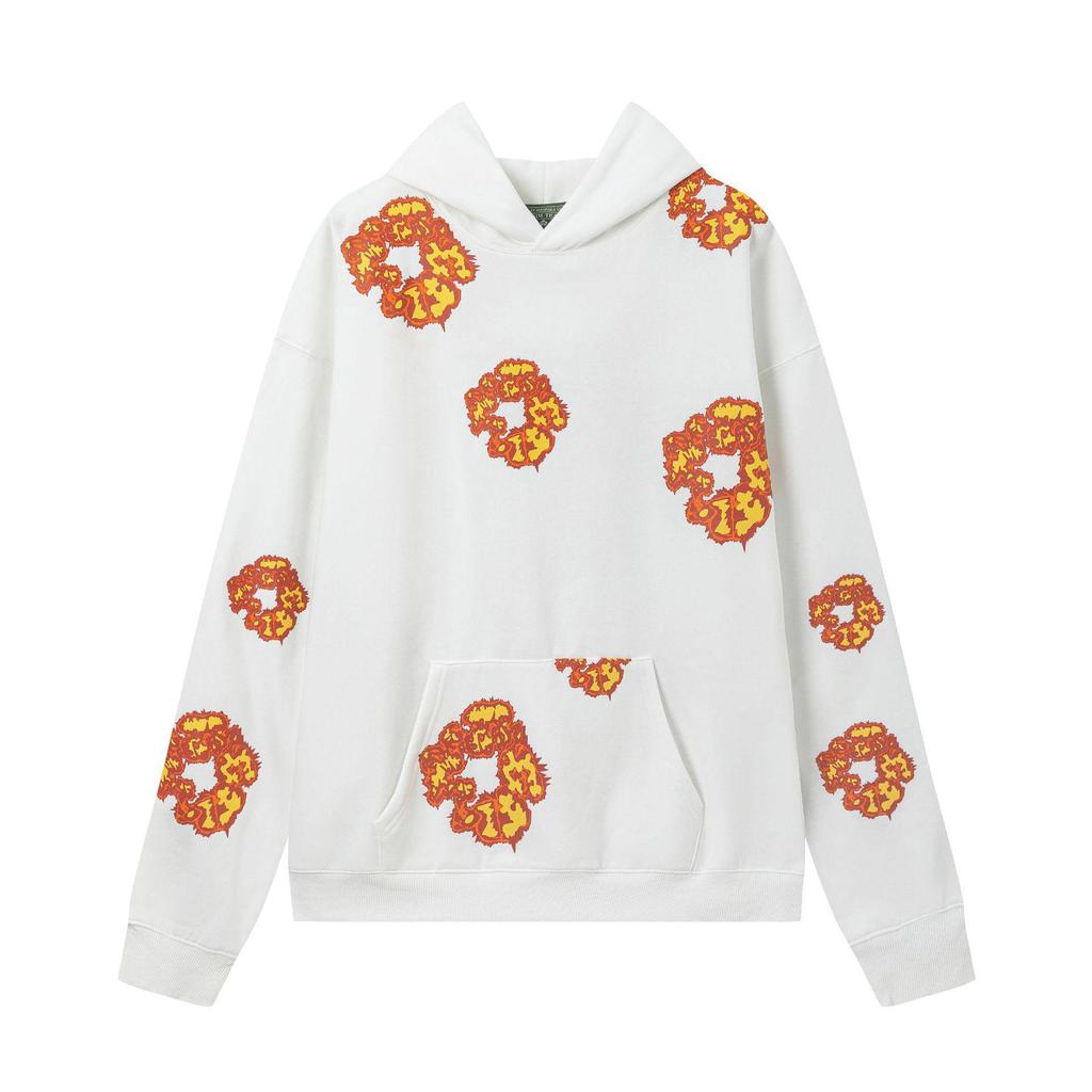 Fleece-Lined Denim Tears Hoodie & Sweatpants Set Inspired by Kanye's Style