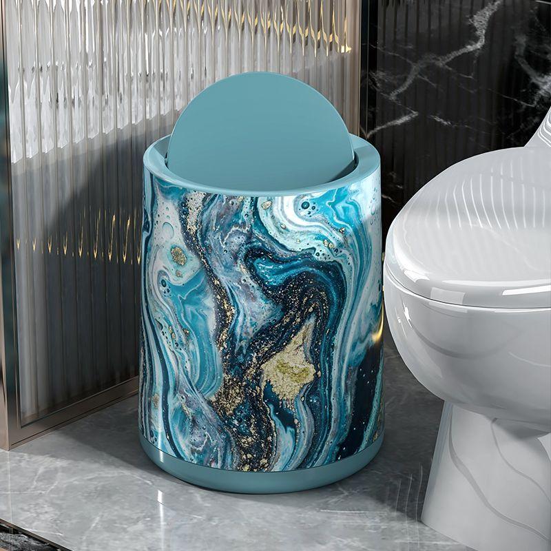 Retro light luxury bedroom, bathroom, home living room and kitchen new hotel large capacity double-layer trash cans