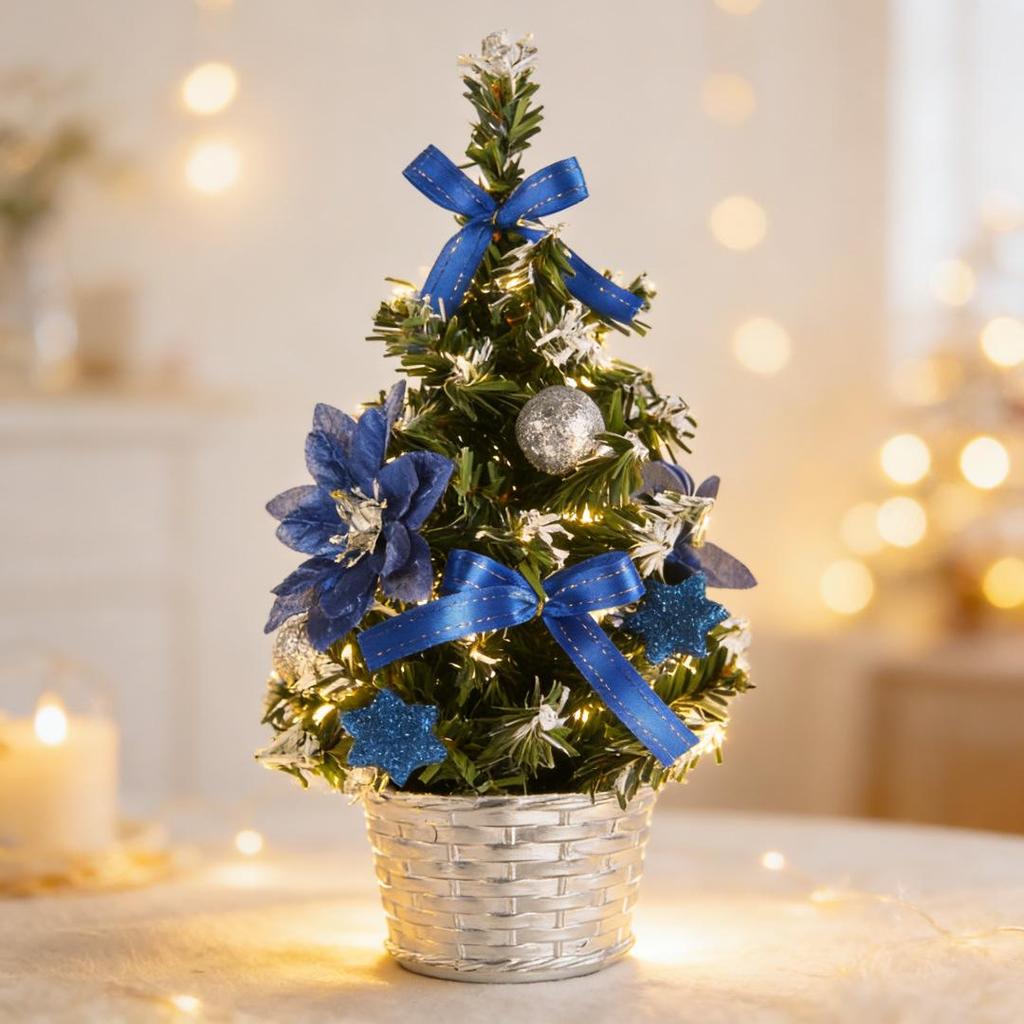 Mini 20cm Cartoon Christmas Tree Ornaments for Tabletop and Mall Decor