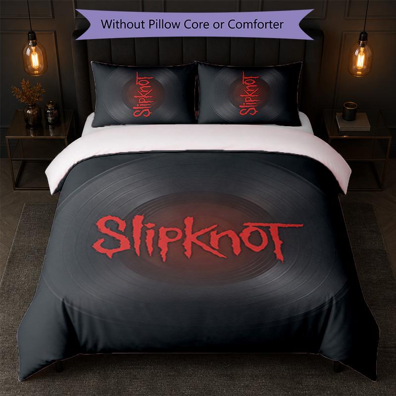 Set Biancheria da Letto 3 Pezzi con Stampa Slipknot Copripiumino con Due Federe Biancheria da Letto Morbida per Camera da Letto Domestica