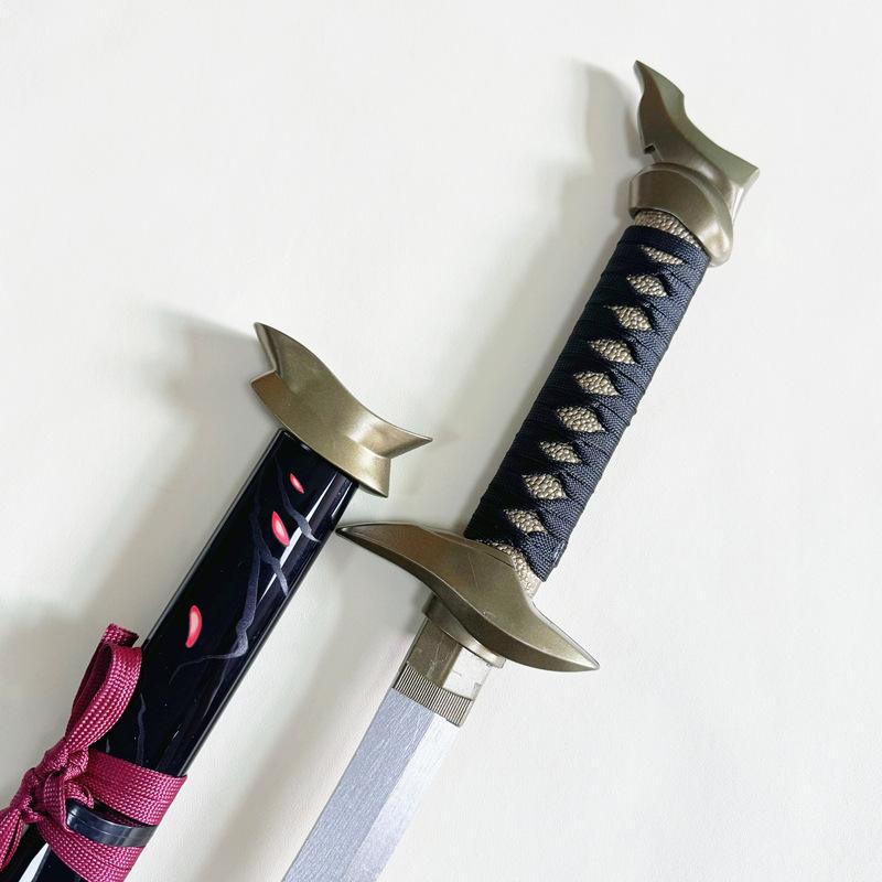 40inch Yasuo Katana Animation League of Legends Sword Costume Play Yone Wood Material Ninja Knife Real Dimension Japanese Katana Samurai Sabre Present