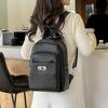 Vintage PU Backpack Women's Multi-Layer Large Capacity Chest Bag Multi-Use Lightweight Crossbody Bag