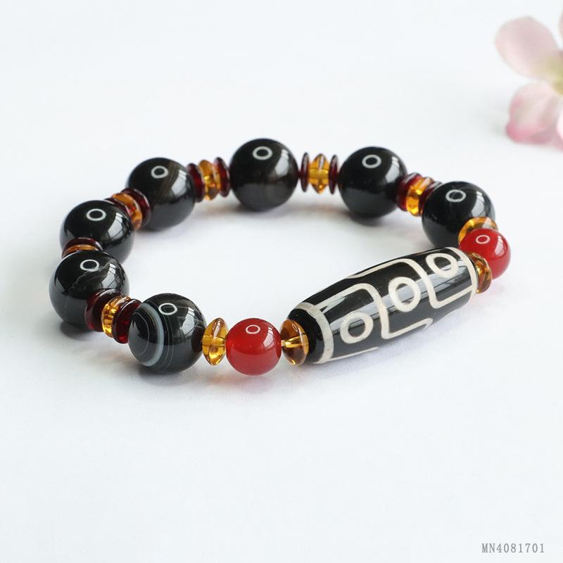 2026 Dzi Bead Agate Bracelet Chalcedony Tibetan Jewelry Scenic Spot  Generation S4081701