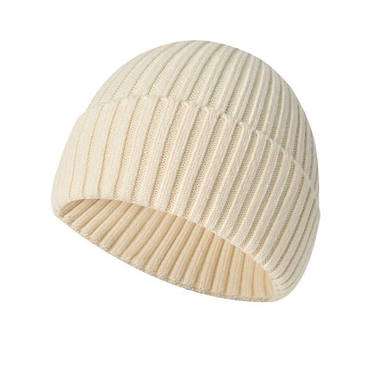 Stock Ready Acrylic Knitted Beanie Image Style Hip Hop Round Top Winter Warm Outdoor Hat for Men Women