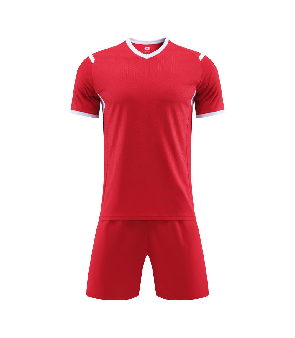

Football Uniform Set Men S Adult Training Uniform Children Sports Short Sleeve Jersey Middle School Student Competition Jersey Quick Dry 6324 4XS красный