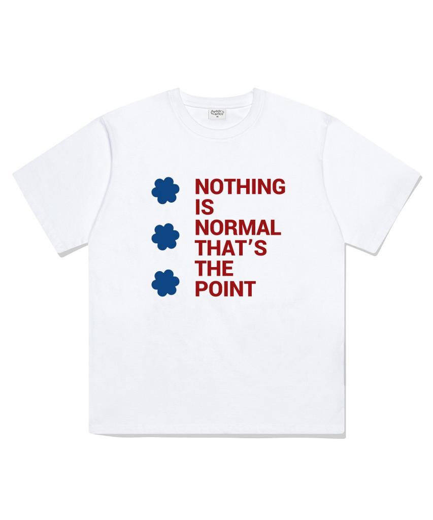 Deomopeuhauseu Nothing Normal Oversized Short Sleeve T-Shirt Gray