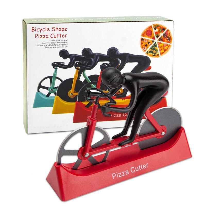 In-Stock Creative Bicycle Pizza Cutter: Stainless Steel Double Wheel Roller Knife