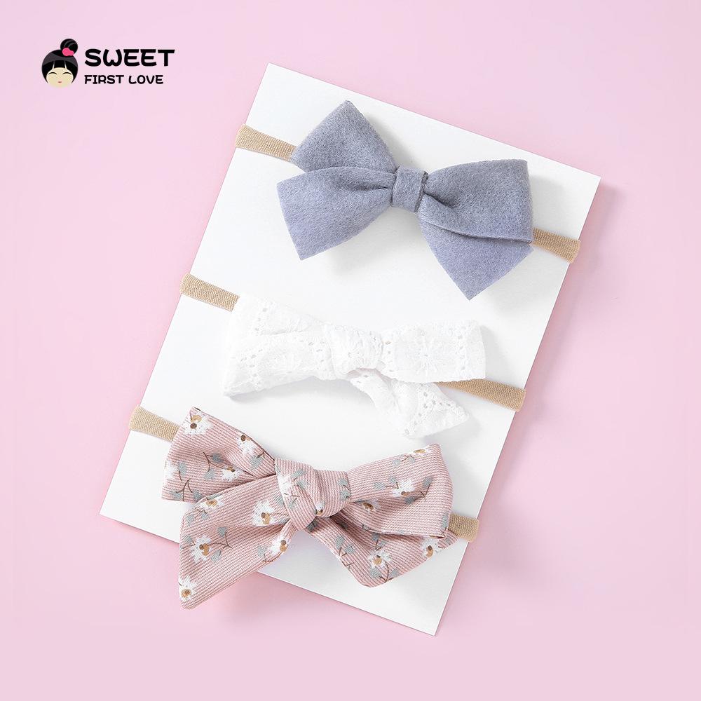 

New Kids Hair Accessories: Popular Fabric Bow Hair Ties Set