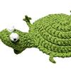 Crochet Lizard Coaster, Funny Handmade Animal Cup Mat, 3D Knitted Drink Coaster for Desk, Cute Heat Resistant Table Protector