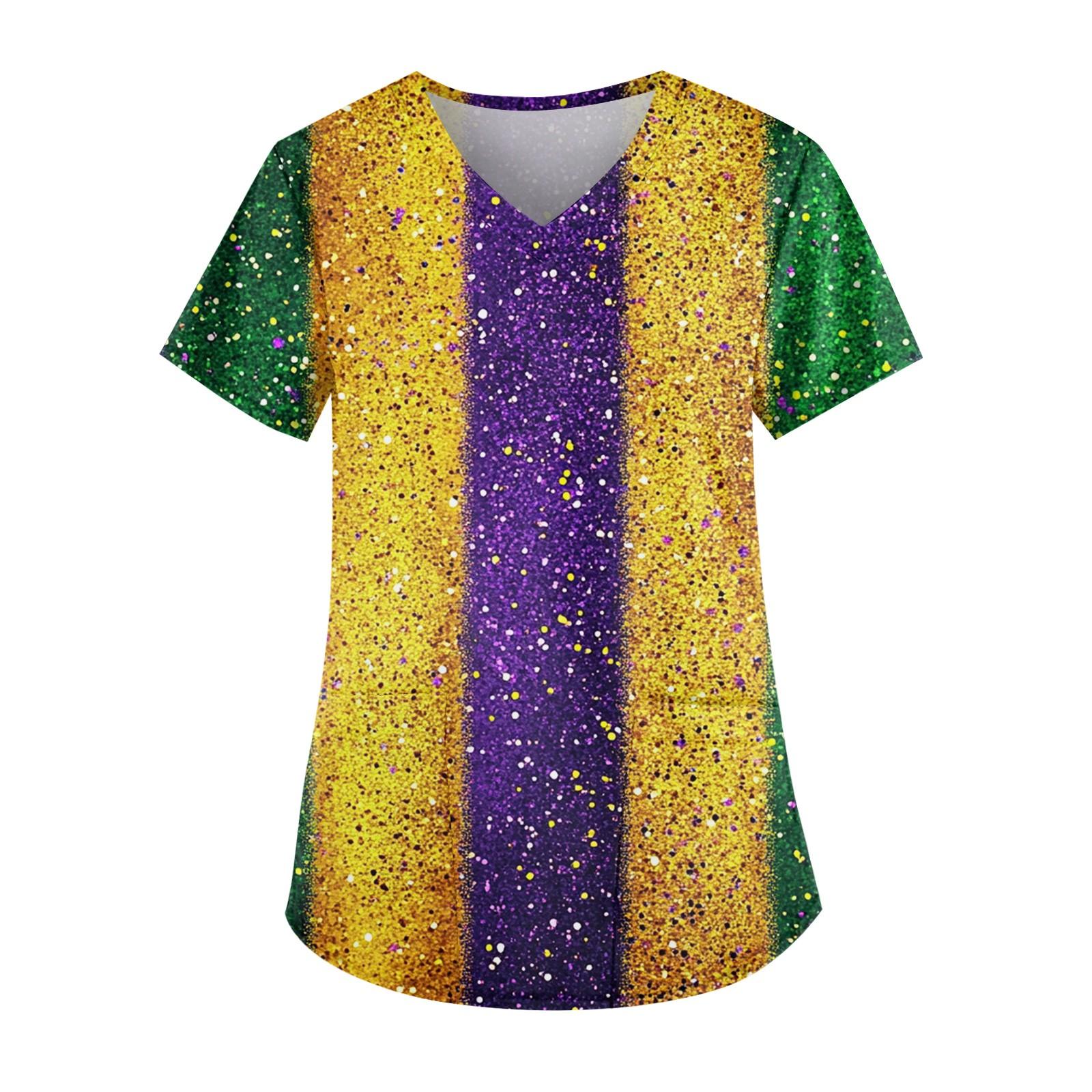 

Женские модные повседневные топы с v-образным вырезом и защитная спецодежда с принтом L золотой