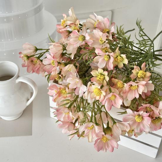 Artificial Spring Flowers Realistic Faux Wildflowers with Stem Colorful Floral Bouquet for Vase Indoor