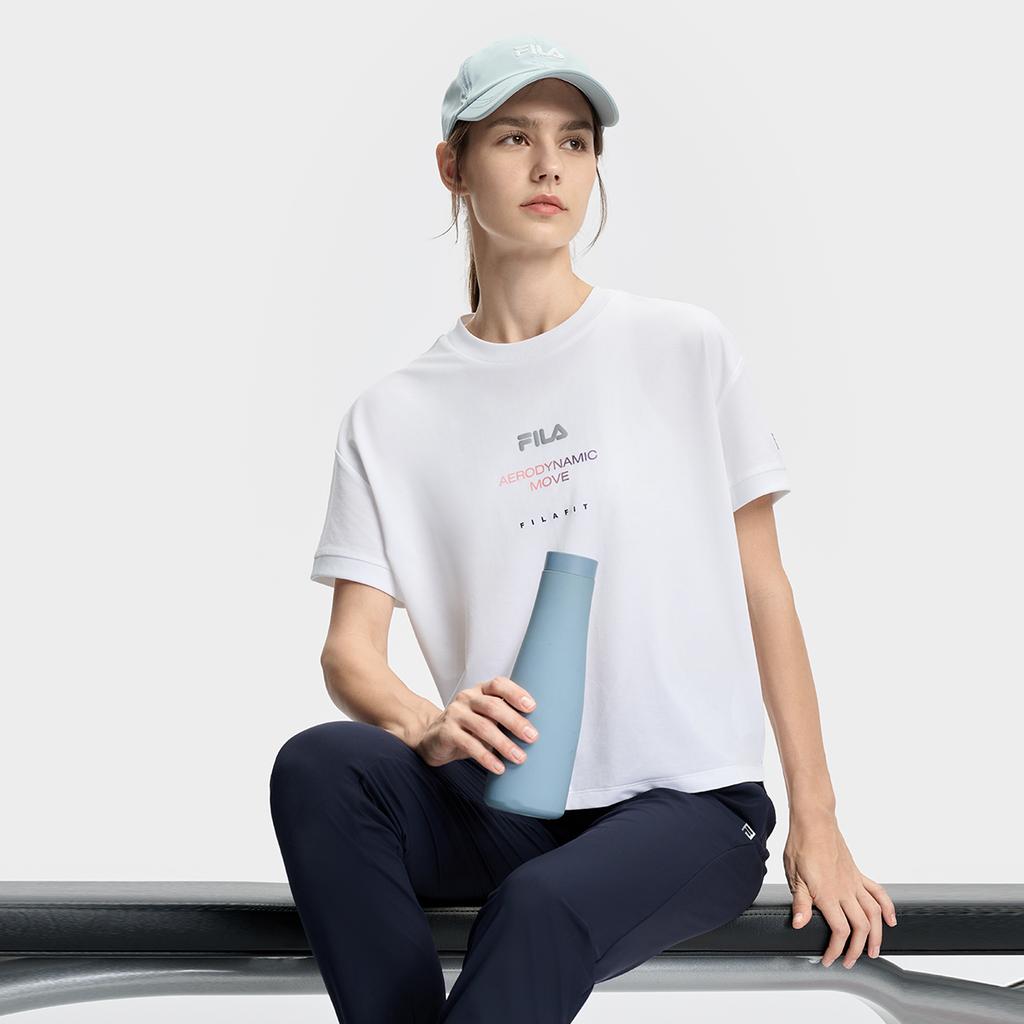 New FILA T Shirts Women's Jade White A11W431111FWT