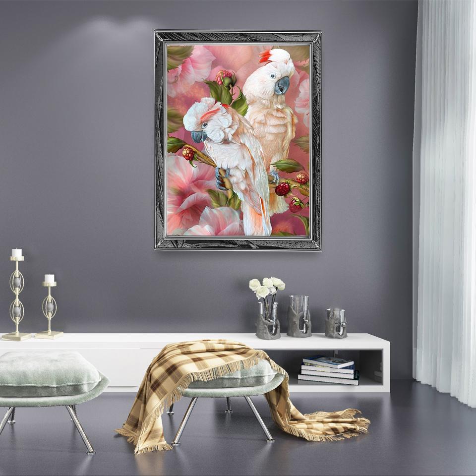 Full Square Diamond Painting Parrot Animals Bird Mosaic Diamond Embroidery Scenery Cross Stitch Home Decoration New Year Gift