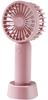 dretec Handy Fan, 2-Way, Desktop Fan, Neck Fan, USB Rechargeable, 6-Month Warranty, Pink, W70 X D45 X H170mm