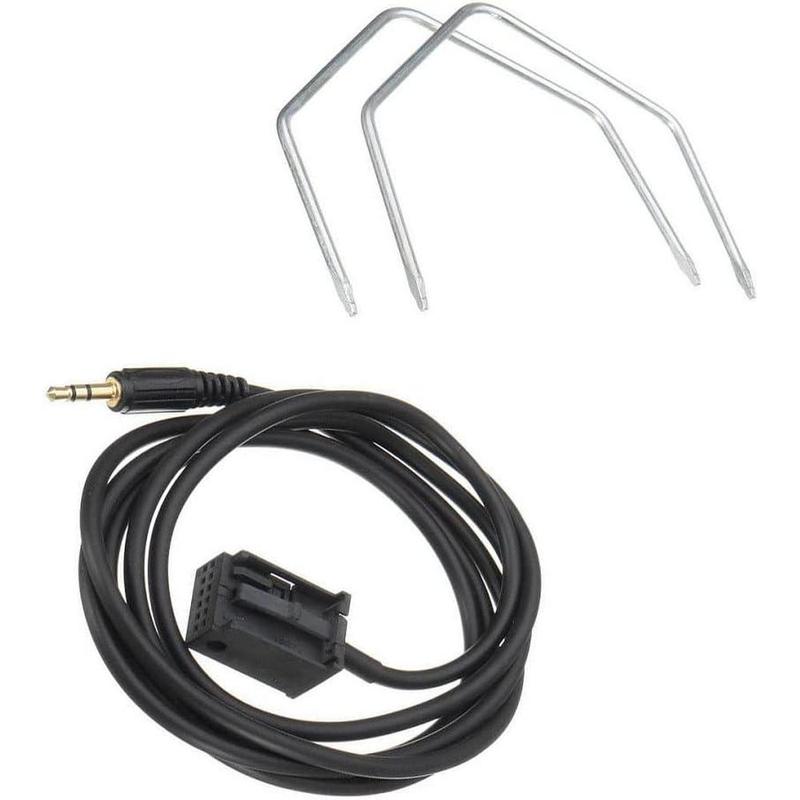 Car AUX In Audio Adapter Cable Lead Radio Stereo MP3 3.5MM Jack +Remove Tool Car Audio Accessories For Opel CD30 IOS Ipod