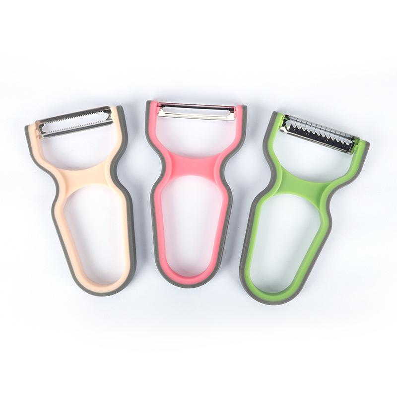 

3pcs/set Peeler Stainless Steel Melon Planer, Non-Slip Handle Manual Kitchen Peeling Tool Color Random Kitchen Accessories