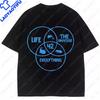 42 Life Universe Everything Camisetas 42 Science Fiction Space Funny Summer Polyester Short Sleeved Graphic T Shirts Unisexs Top