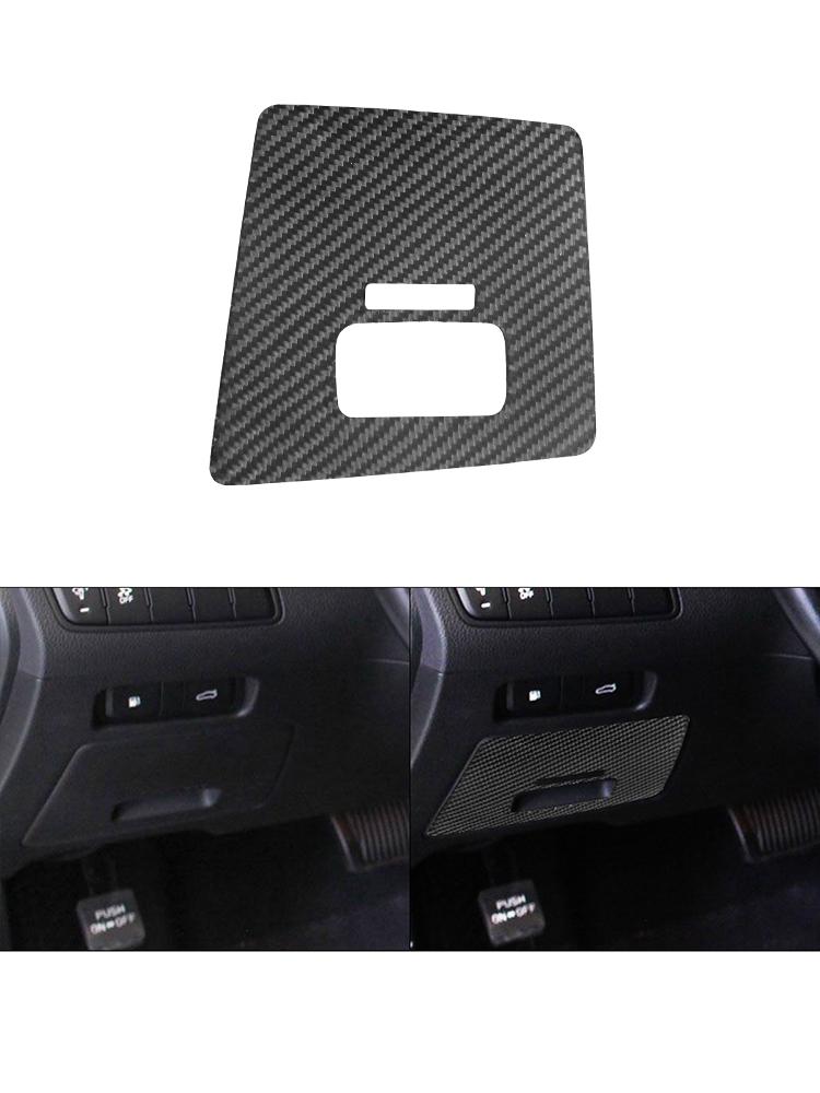 Carbon Fiber Car Fuse Box Cover Trim Sticker For Kia Cadenza 2014 2015 2016 Car Interior Accessories