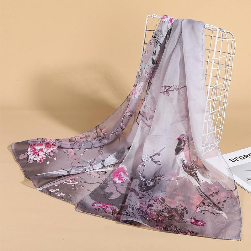 Neue Mode Sommer Damen Paisley Strandtuch Chiffon Seide Schals Stirnband Weibliches Stirnband Wickel Sonnenschutz Hijab