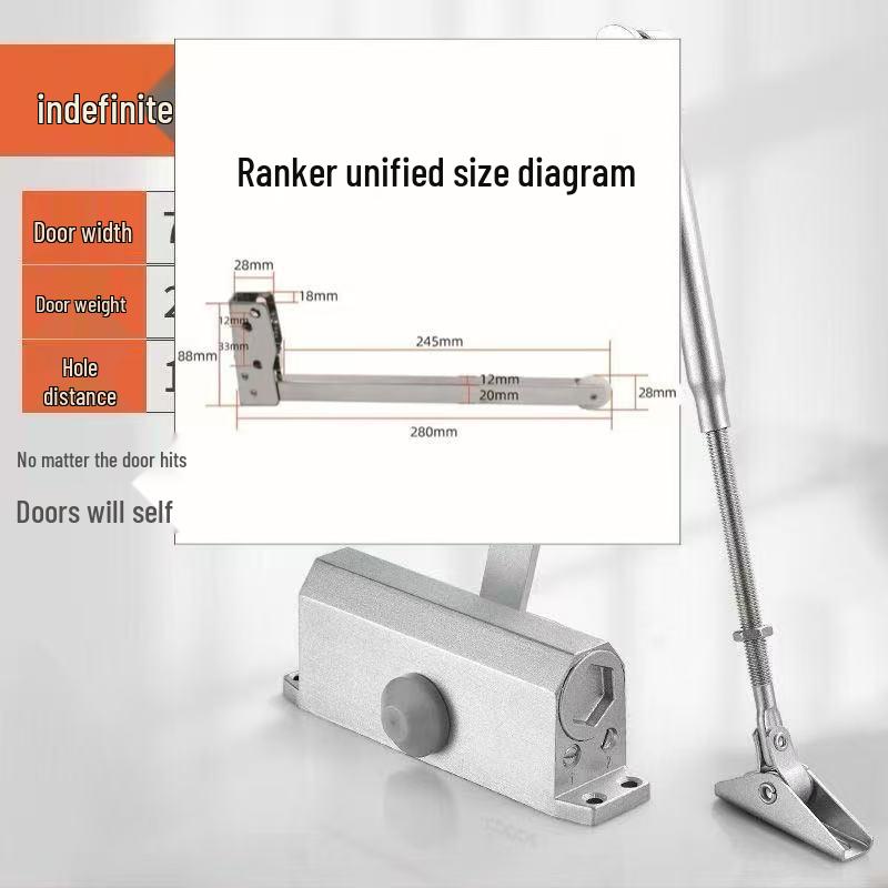 Hydraulic Automatic Fire Door Closer with Spring Buffer