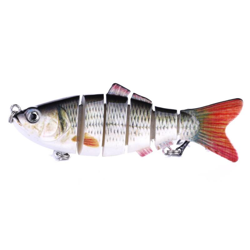10cm/18g Esca da Pesca 12 Colori Multi-Segmenti Articolata Bionica Esca Artificiale Wobbler Affondanti Pesca