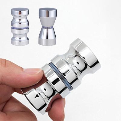 2025 Neuer Edelstahl Rückseite an Rückseite Glas Türknauf Zieher Drücker Badezimmer Duschgriff 2 Typen