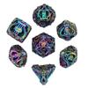 Cusdie Metal Music DND Dice with Small Bells - Unique Sound and Exquisite Hollow Design for D&D Tabletop RPG Gaming Enthusiasts