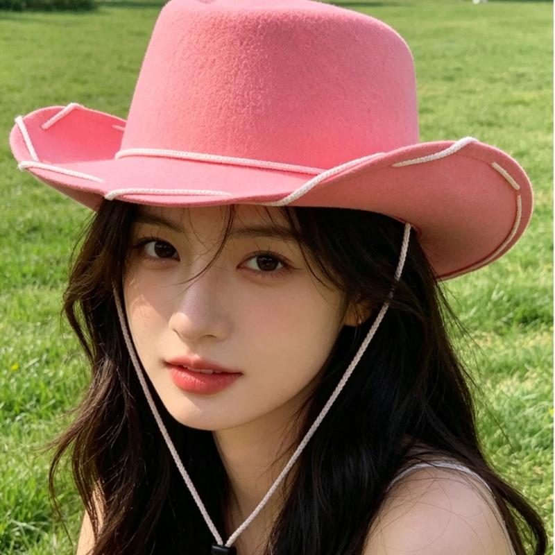 Western Cowboyhüte mit verstellbarem Band Braune Farbe Verstellbare Passform Strapazierfähiges Material für Outdoor-Themenpartys