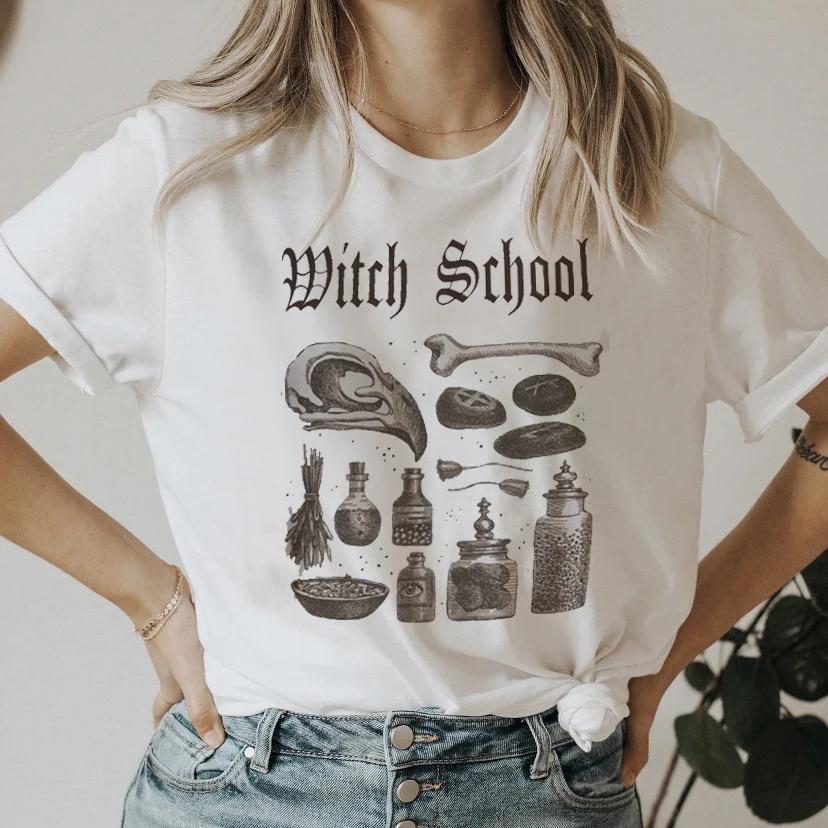 Fashion Letter Teacher Flowers 90s Print Clothing Women TShirt Aesthetics Graphic White Short Sleeve Polyester Womens T Shirt