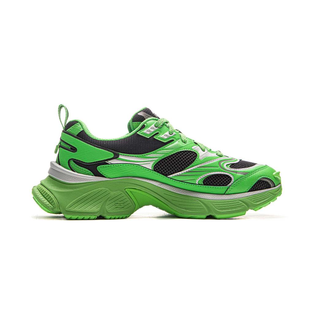 Li Ning Xingji Cushioning Slip Resistant Abrasion Resistant Breathable Low Top Chunky Sneakers Men's Green AGCV109-5