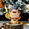 Christmas Resin Figurine, Mini Festival Miniature Xmas Holiday Ornaments Prop Decorative
