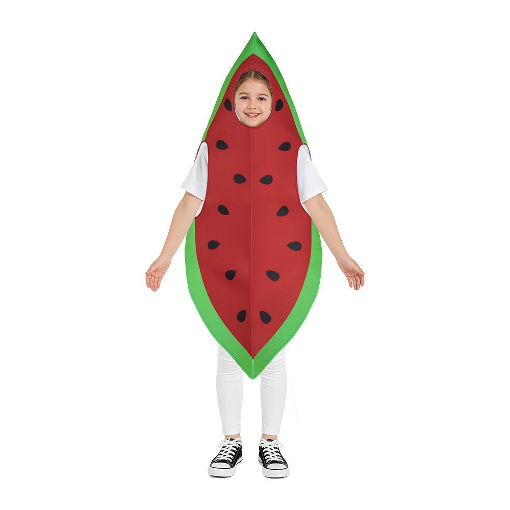New Halloween Watermelon Ice Cream Chili Sponge Costume, Funny Stage Novelty Outfit for Parties