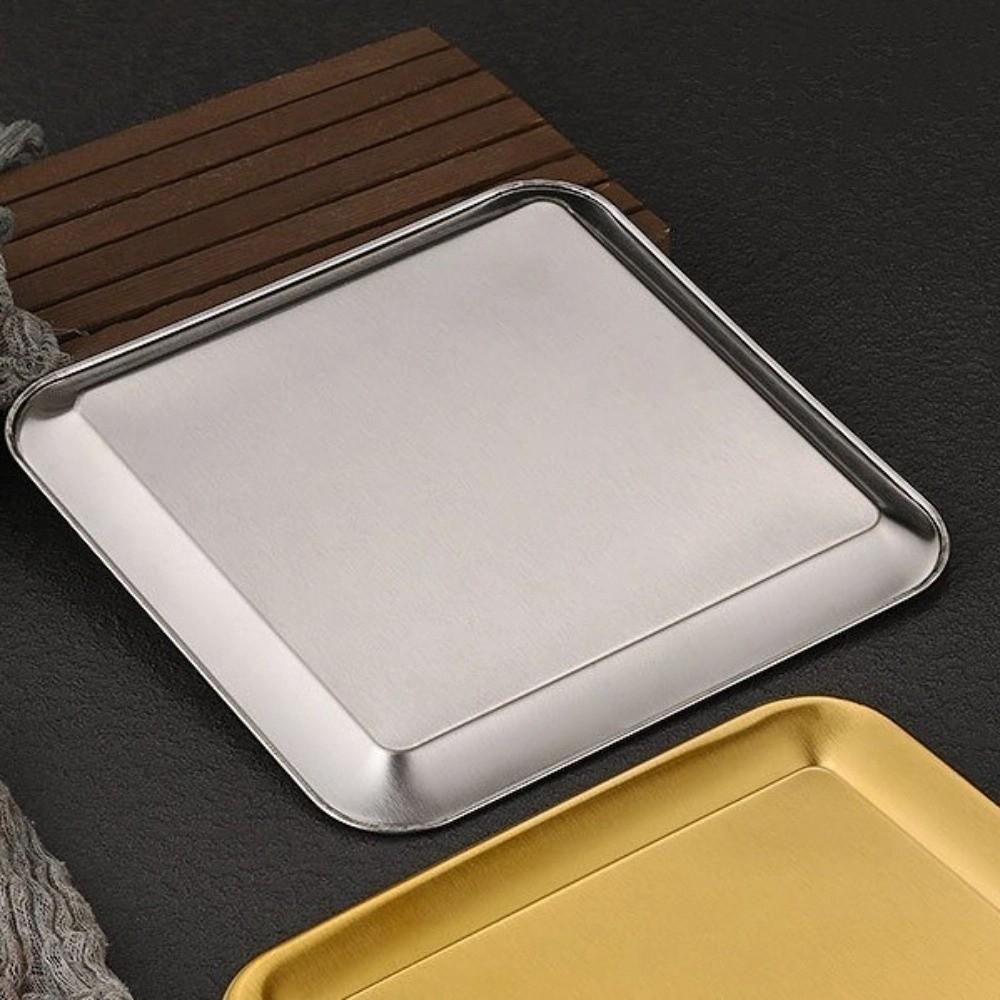2PCS/SET Wear-resistant Stainless Steel Tray Rustproof Seafood Plate BBQ Plate  BBQ Party