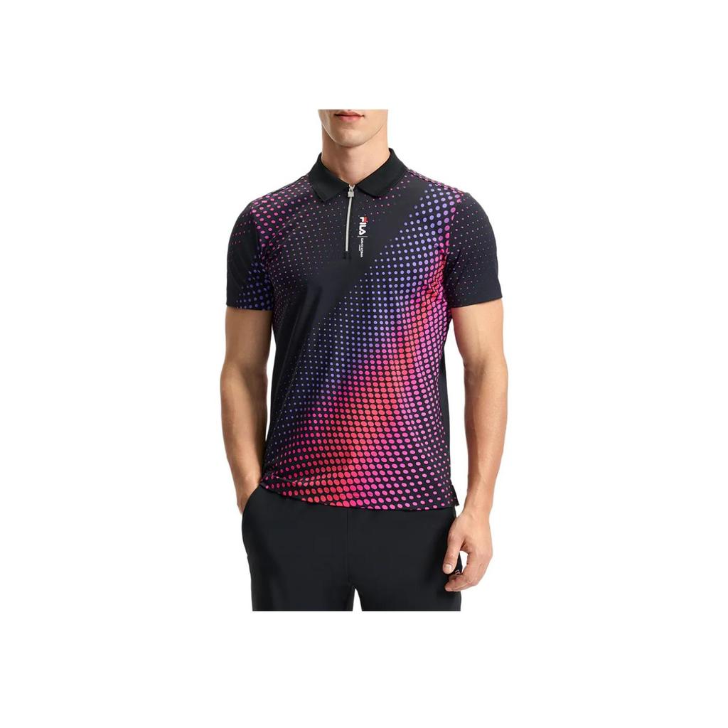 New FILA ATHLETICS Polo Shirt Men's All Over Print A11M523147FZA