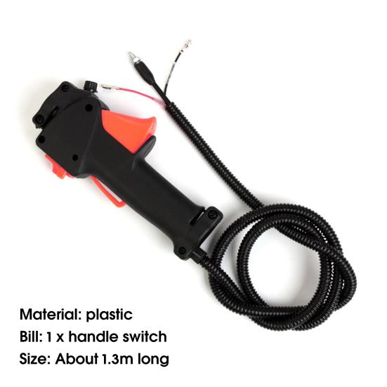 Handle Switch Durable Freely Retractable Strong Sturdy Stable Good Compatibility Plastic Grass Trimmer Throttle Control Handle with Switch for Garden