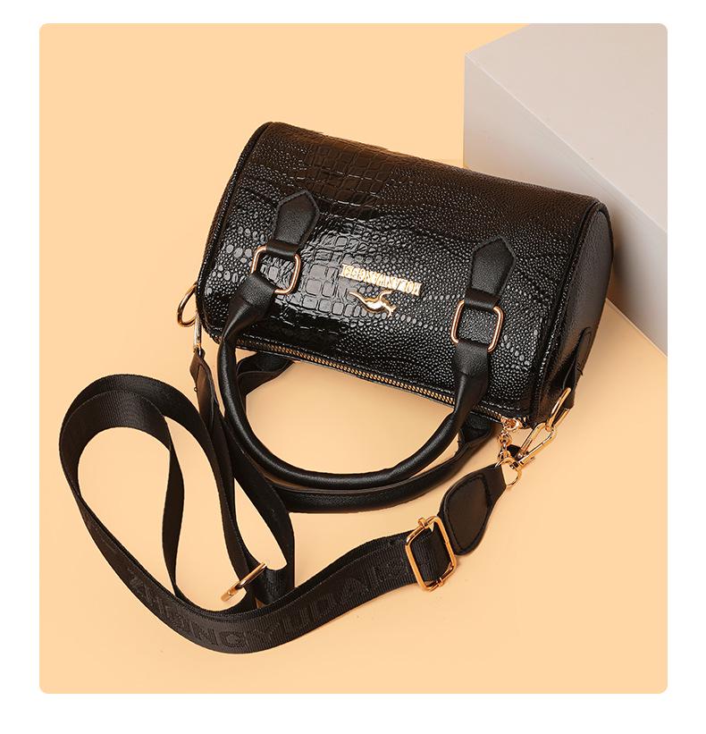 Women's 2025 Fashion Crocodile Texture Handbag: Stylish Single-Shoulder Crossbody Bag