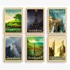 Movie Poster Wall Print Retro Travel Abstract Canvas Vintage Film Middle Earth Landscape Tolkien Painting Kid Room Home Decor