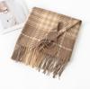 Autumn and Winter Scarf for Women Fashionable and Versatile Korean Style Plaid Warm Simple Couple Women's Scarf Student Men's Cold Proof Shawl